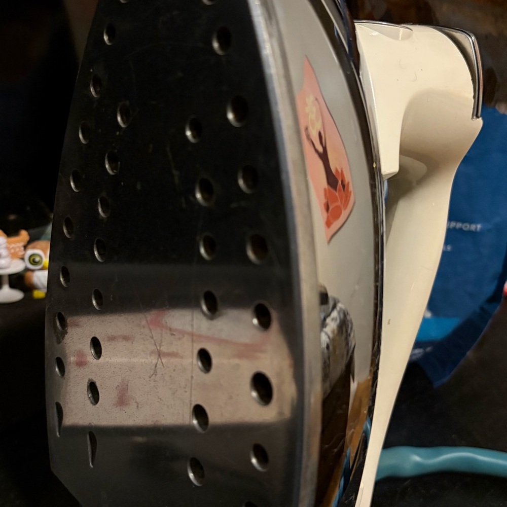 Antique General Electric White and Blue Steam Iron, made in USA - Picture 5 of 5